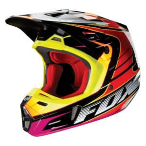 Fox V2 Race Helmet Kypärä (puna keltainen)