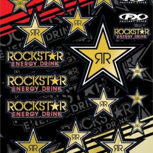 Factory Effex Mylar Rockstar Energy Sticker Sheet tarra-arkki (AR: FX15-68700)